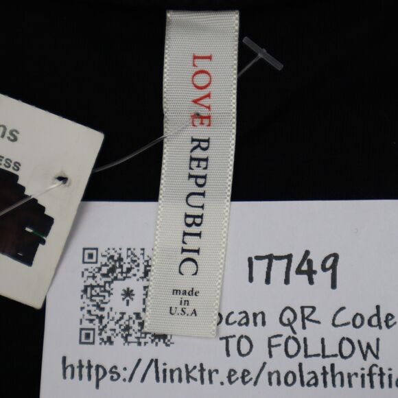 Love Republic Dress Womens M Black Plain Sleeveless Scoop Neck Pencil Cut - Picture 2 of 16